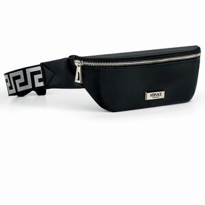 Versace Black Belt Bag Travel Pouch Fanny Pack